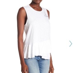 Sundry Ti Amo Peplum Tank Top A24